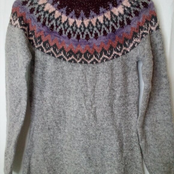 Maurices Sweater Dress Women XS Long Sleeve Soft Stretch Gray Pink - Picture 4 of 15